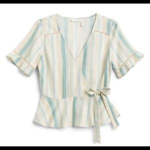 LUQ- Tully Faux Wrap Top